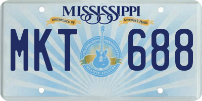MS license plate MKT688