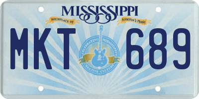 MS license plate MKT689