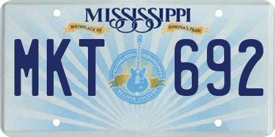 MS license plate MKT692