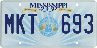 MS license plate MKT693