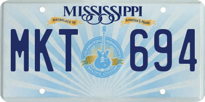 MS license plate MKT694