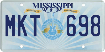 MS license plate MKT698