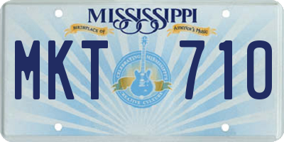 MS license plate MKT710