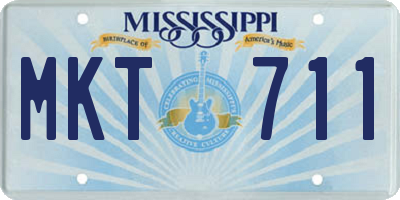 MS license plate MKT711