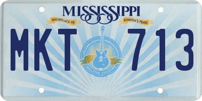 MS license plate MKT713