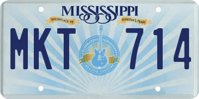MS license plate MKT714
