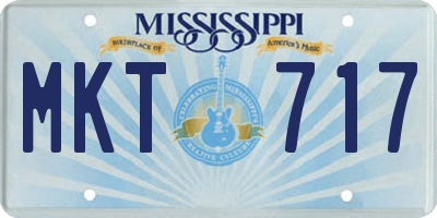MS license plate MKT717