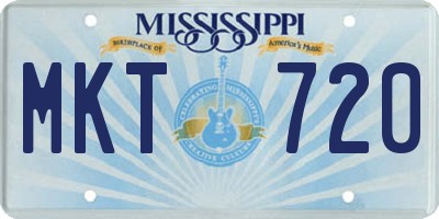 MS license plate MKT720
