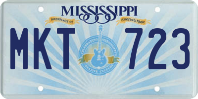 MS license plate MKT723