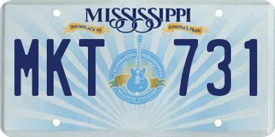MS license plate MKT731