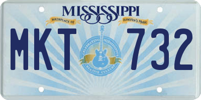 MS license plate MKT732