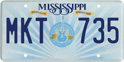 MS license plate MKT735
