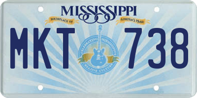 MS license plate MKT738
