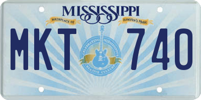 MS license plate MKT740