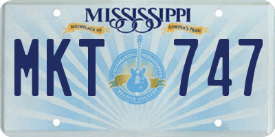 MS license plate MKT747