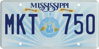 MS license plate MKT750