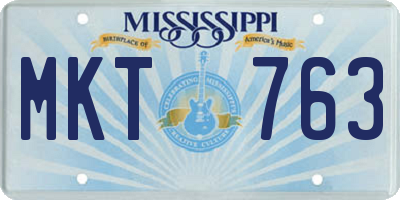 MS license plate MKT763