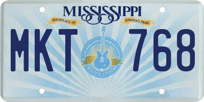 MS license plate MKT768