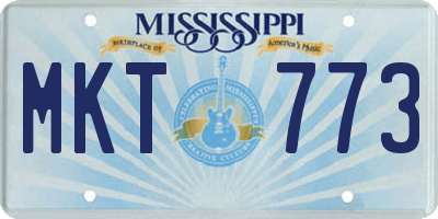 MS license plate MKT773