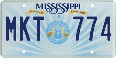 MS license plate MKT774