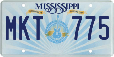 MS license plate MKT775