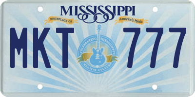 MS license plate MKT777