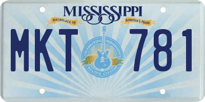 MS license plate MKT781