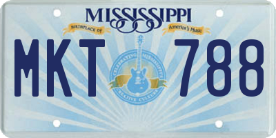 MS license plate MKT788