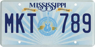 MS license plate MKT789