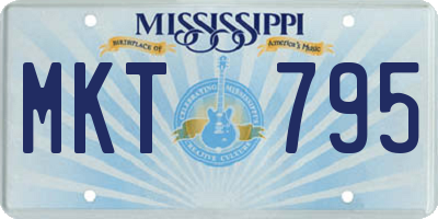 MS license plate MKT795