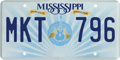 MS license plate MKT796