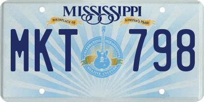 MS license plate MKT798