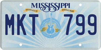 MS license plate MKT799