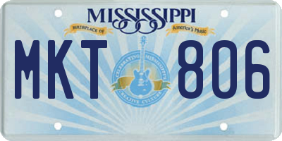 MS license plate MKT806