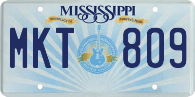 MS license plate MKT809