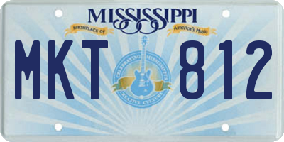 MS license plate MKT812