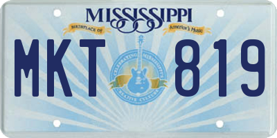 MS license plate MKT819