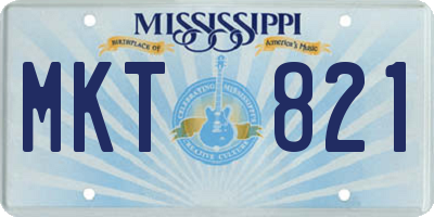 MS license plate MKT821