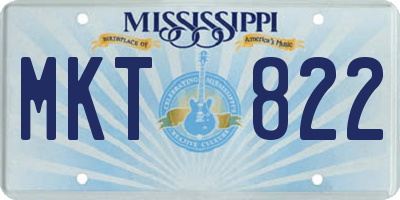 MS license plate MKT822