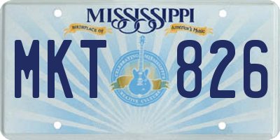 MS license plate MKT826