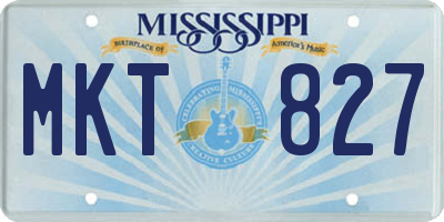 MS license plate MKT827