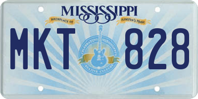 MS license plate MKT828