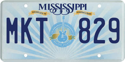 MS license plate MKT829