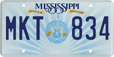 MS license plate MKT834
