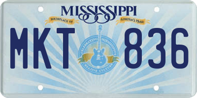 MS license plate MKT836
