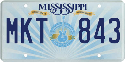 MS license plate MKT843