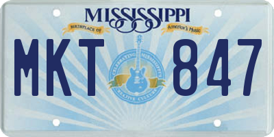 MS license plate MKT847