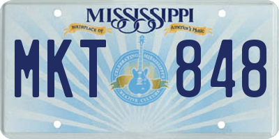 MS license plate MKT848