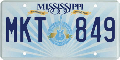 MS license plate MKT849