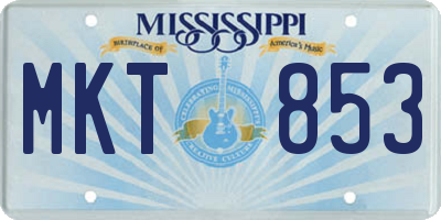 MS license plate MKT853